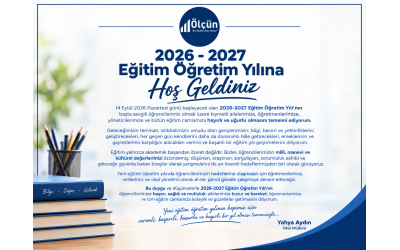 2026-2027 Eğitim Öğretim Yılına Hoş Geldiniz
