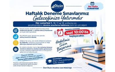 Her Hafta Cumartesi DENEME SINAVI