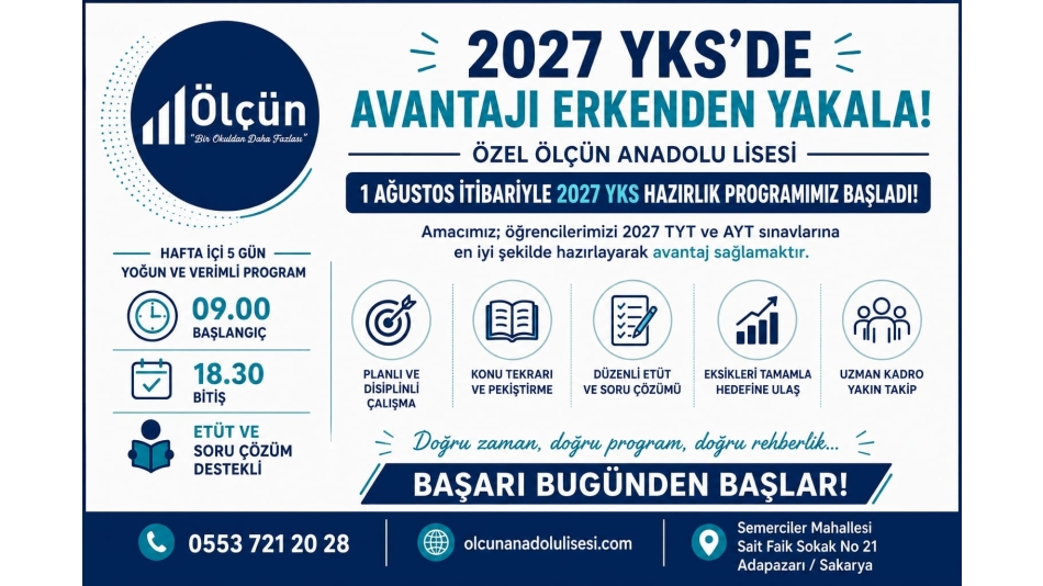 2027 YKS Hazırlığı İçin Güçlü Başlangıç